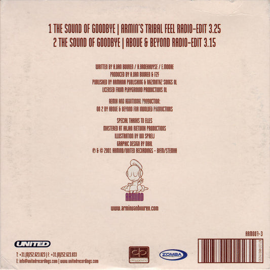 Armin Van Buuren Presents Perpetuous Dreamer : The Sound Of Goodbye (CD, Single)