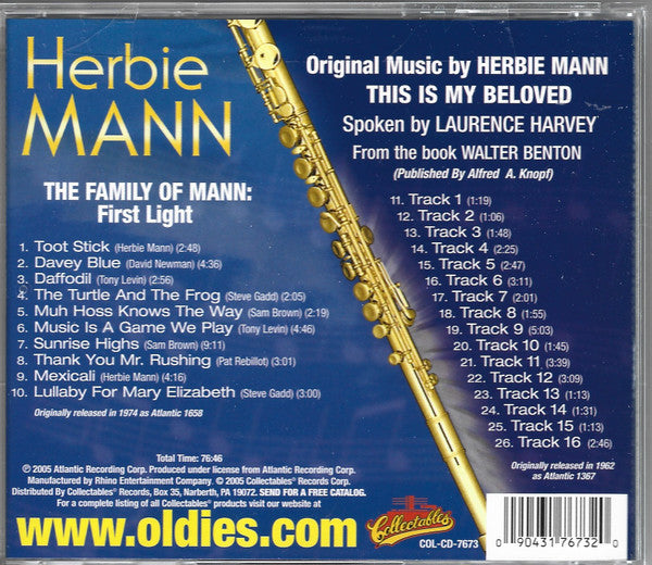 Herbie Mann, The Family Of Mann, Laurence Harvey : First Light / This Is My Beloved (CD, Comp)