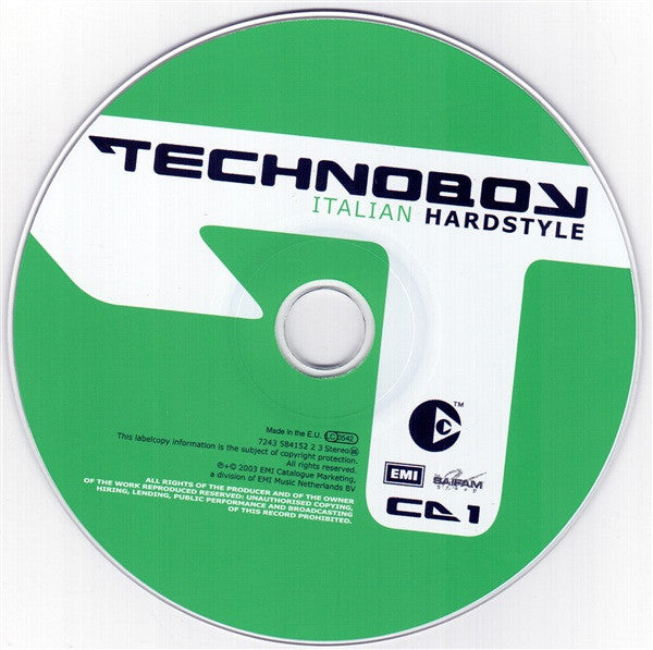 Technoboy : Italian Hardstyle Part 1 (2xCD, Comp, Copy Prot., Mixed)