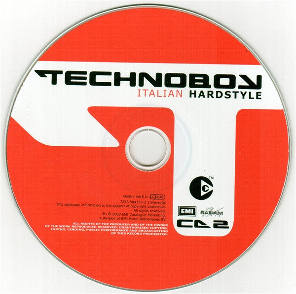 Technoboy : Italian Hardstyle Part 1 (2xCD, Comp, Copy Prot., Mixed)
