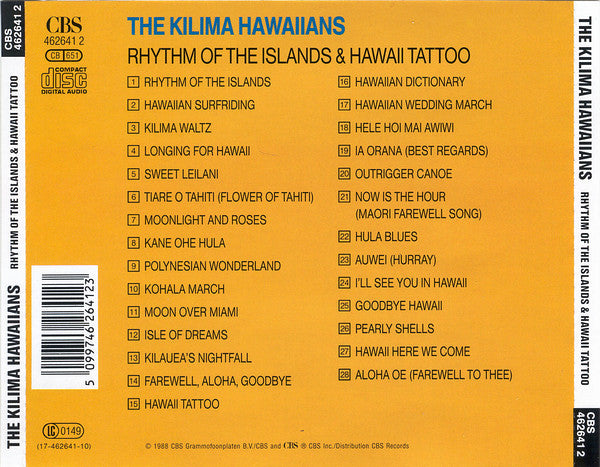 De Kilima Hawaiians : Rhythm Of The Islands & Hawaii Tattoo (CD, Comp, RE)