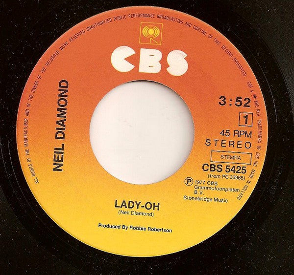 Neil Diamond : Lady-Oh (7", Single)