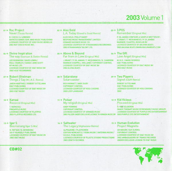 Various : ID&T Trance 2003 Volume 1 (2xCD, Comp, Mixed)