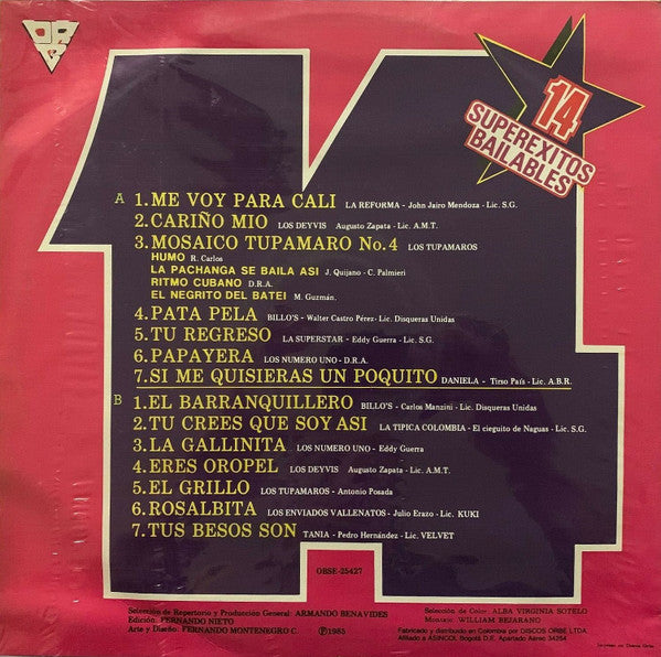 Various : 14 Superexitos Bailables Vol. 10 (LP, Comp)