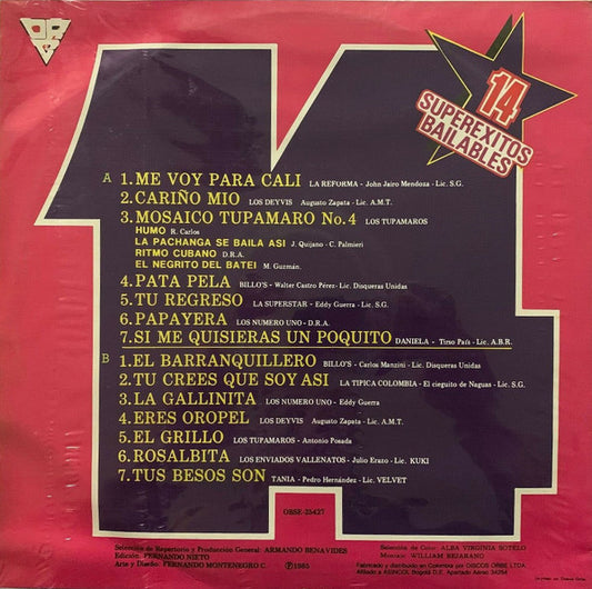 Various : 14 Superexitos Bailables Vol. 10 (LP, Comp)