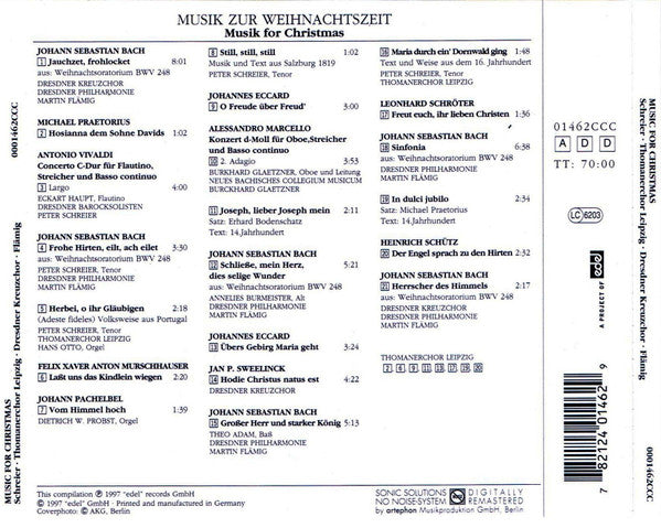 Peter Schreier, Thomanerchor, Dresdner Kreuzchor, Martin Flämig, Hans-Joachim Rotzsch : Musik zur Weihnacht' = Music For Christmas (CD, Comp, RM)