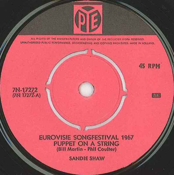 Sandie Shaw : Puppet On A String (7", Single, Mono)