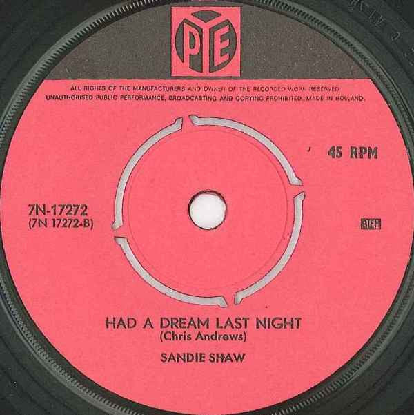 Sandie Shaw : Puppet On A String (7", Single, Mono)