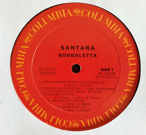 Santana : Borboletta (LP, Album, Pit)