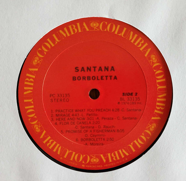Santana : Borboletta (LP, Album, Pit)