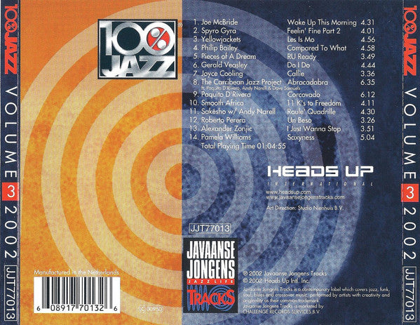 Various : 100% Jazz - Volume 3 - 2002 (CD, Comp)