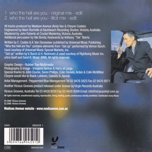 Madison Avenue : Who The Hell Are You (CD, Single, Car)