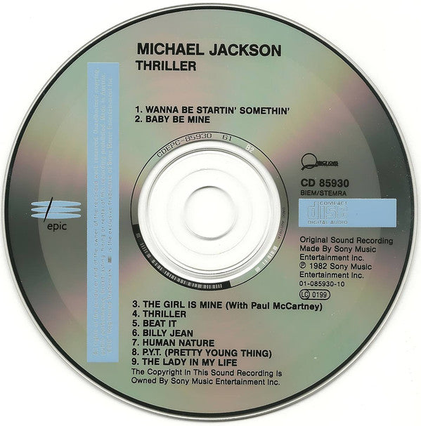 Michael Jackson : Thriller (CD, Album, RE)