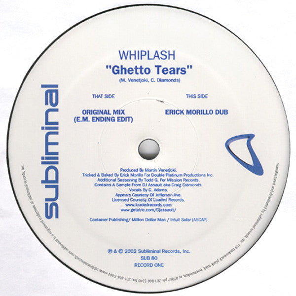 Whiplash (6) : Ghetto Tears (2x12")