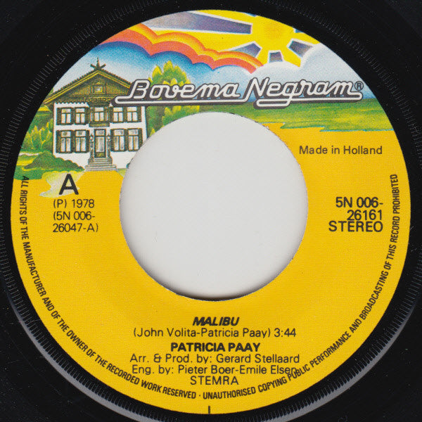 Patricia Paay, Yvonne Keeley : Malibu / The Best Friend I Know (7", Single)