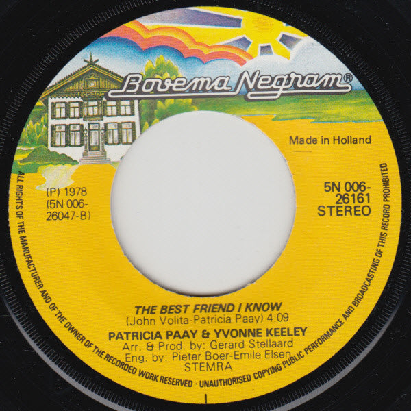 Patricia Paay, Yvonne Keeley : Malibu / The Best Friend I Know (7", Single)