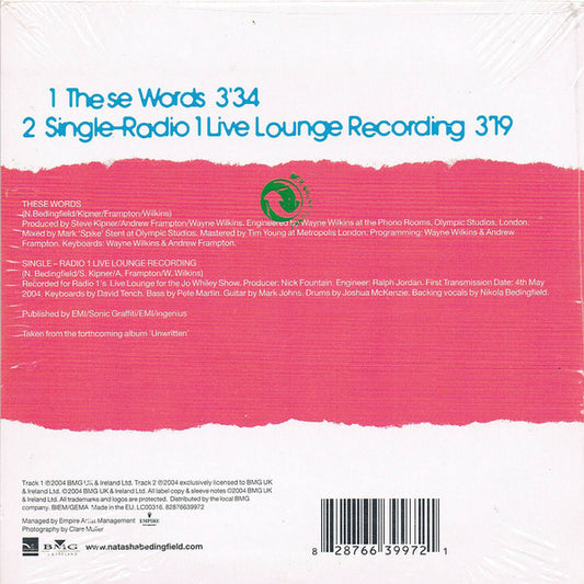 Natasha Bedingfield : These Words (CD, Single)