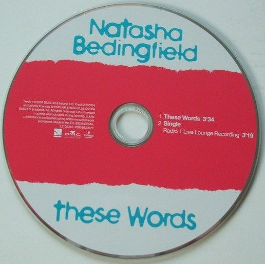 Natasha Bedingfield : These Words (CD, Single)