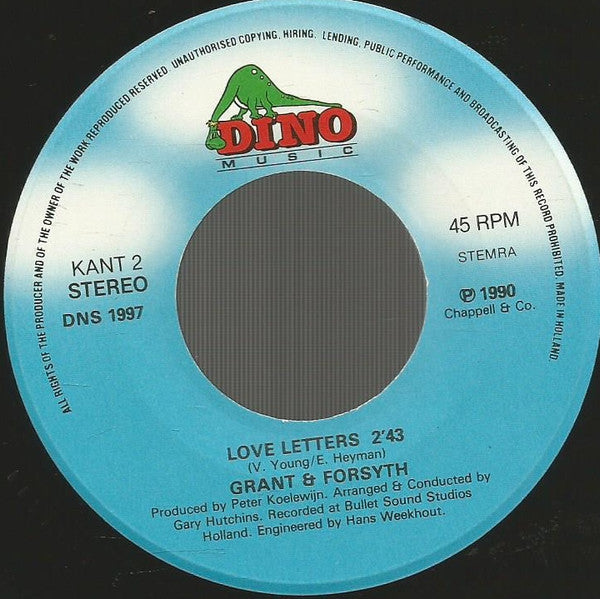 Grant & Forsyth : Somewhere Between (7", Single)