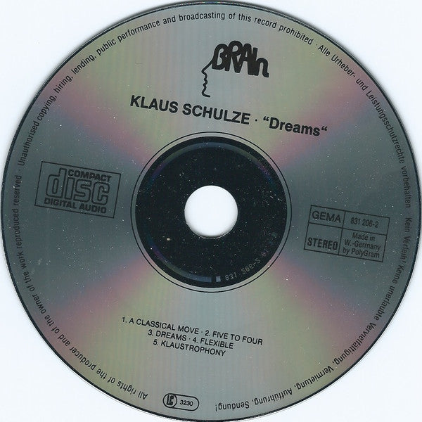 Klaus Schulze : Dreams (CD, Album)