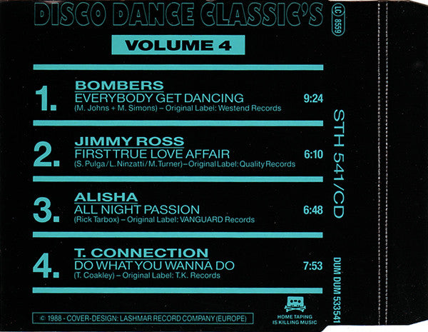 Various : Disco Dance Classic's Volume 4 (CD, Comp)