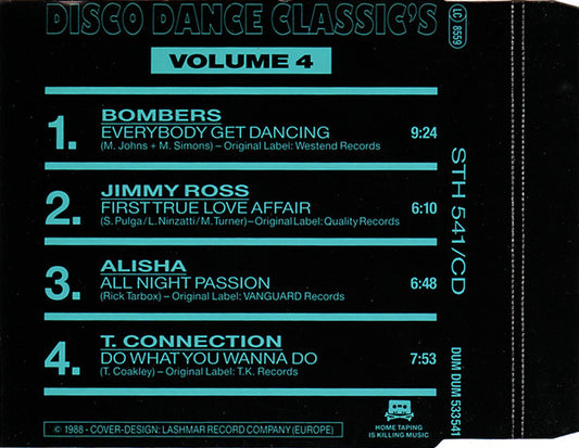 Various : Disco Dance Classic's Volume 4 (CD, Comp)