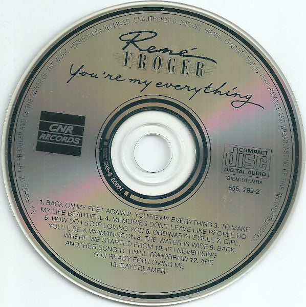 René Froger : You're My Everything (CD, Album)
