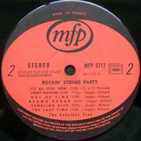 The Fabulous Five (3) : Rockin' Stones Party (LP, Album)