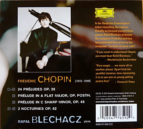 Frédéric Chopin, Rafał Blechacz : The Complete Preludes (CD, Dig)