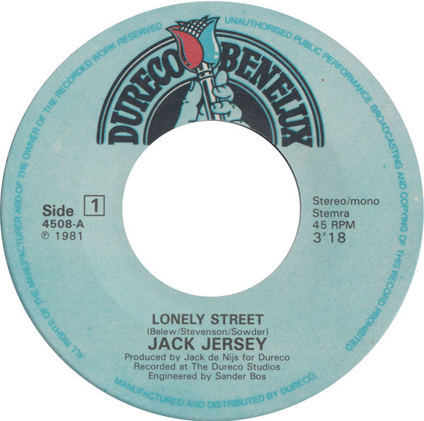 Jack Jersey : Lonely Street  (7", Single)