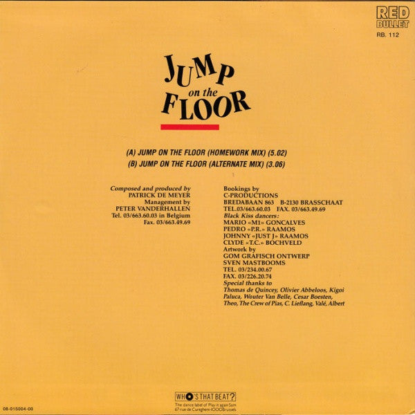 Black Kiss Featuring Cherita : Jump On The Floor (7", Single)