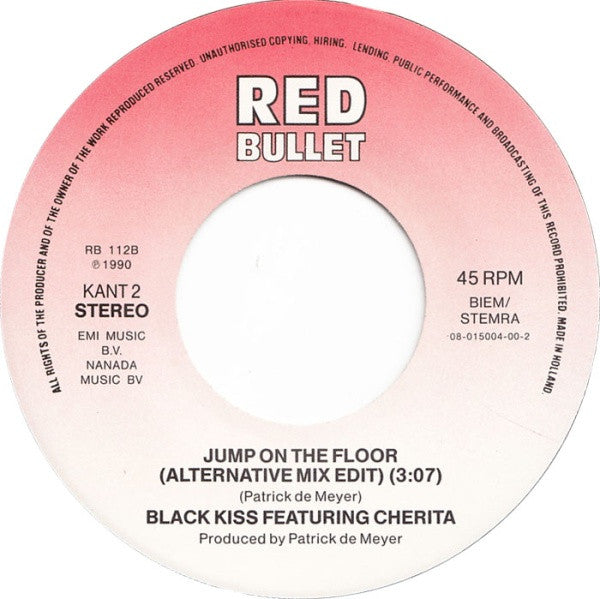 Black Kiss Featuring Cherita : Jump On The Floor (7", Single)