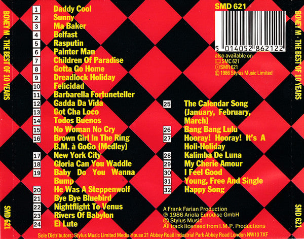 Boney M. : The Best Of 10 Years (CD, Comp, Mixed)