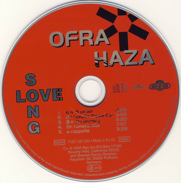 Ofra Haza : Love Song (CD, Maxi)