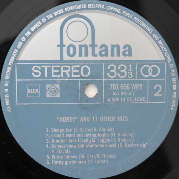 Unknown Artist : "Honey" And 11 Other Hits (LP)