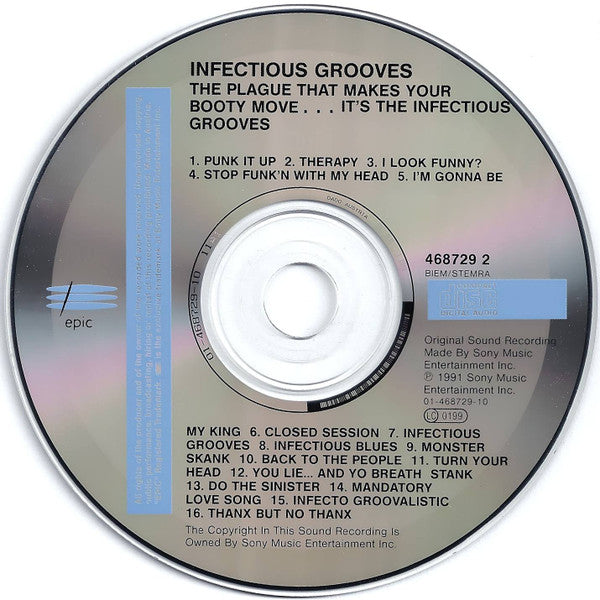 Infectious Grooves : The Plague That Makes Your Booty Move... It's The Infectious Grooves (CD, Album)