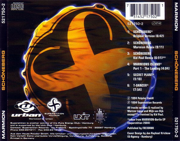 Marmion : Schöneberg (CD, Maxi)