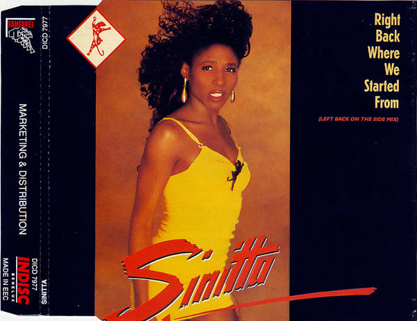 Sinitta : Right Back Where We Started From (Left Back On The Side Mix) (CD, Maxi)