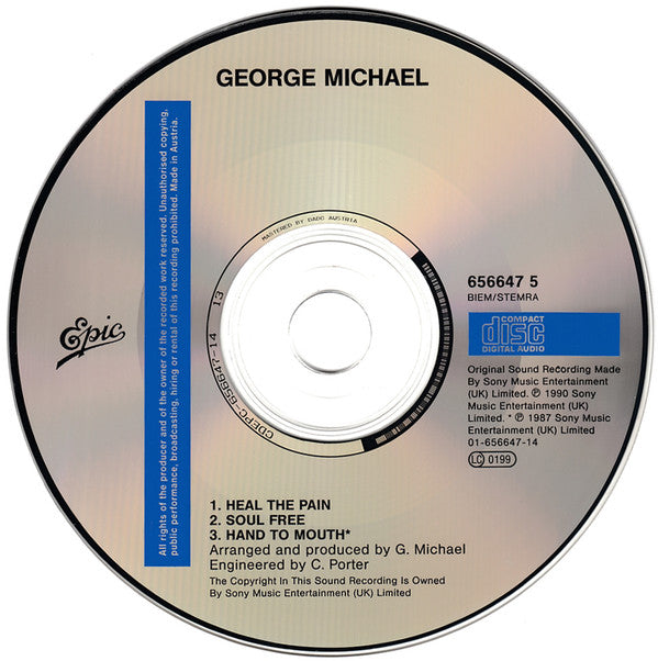 George Michael : Heal The Pain (CD, Maxi)