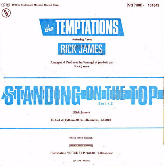 The Temptations Featuring Rick James : Standing On The Top (7", Single)