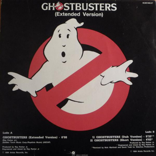 Ray Parker Jr. : Ghostbusters (Extended Version) (12", Maxi)