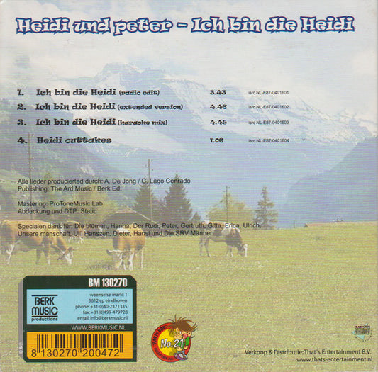 Heidi Und Peter : Ich Bin Die Heidi (CD, Single)