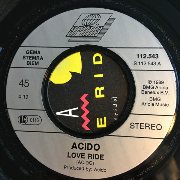 Acido (4) : Love Ride (7", Single)