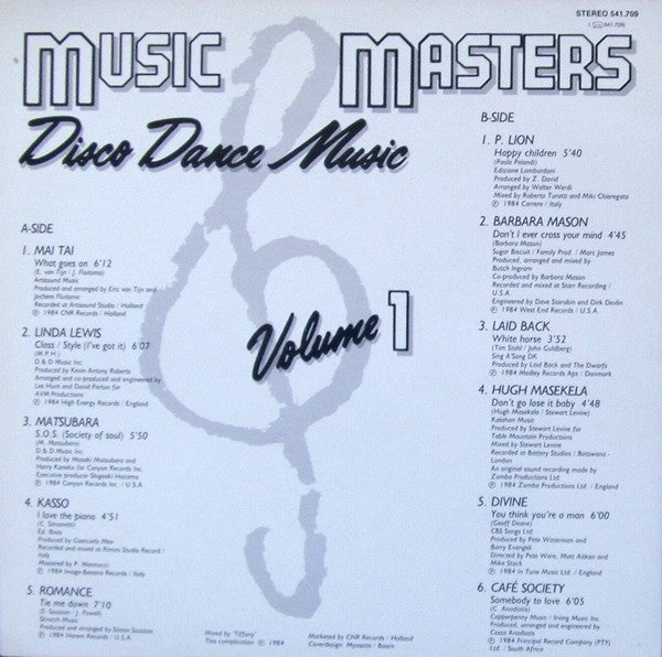 Various : Music Masters (Volume 1) (LP, Comp, Mixed)