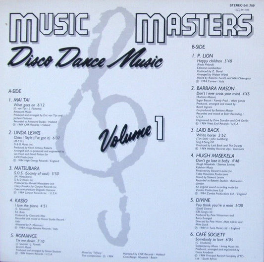 Various : Music Masters (Volume 1) (LP, Comp, Mixed)
