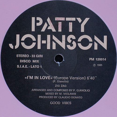 Patty Johnson : I'm In Love (12", Pin)