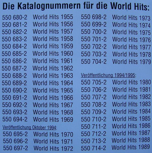 Various : World Hits 1969 (CD, Comp)