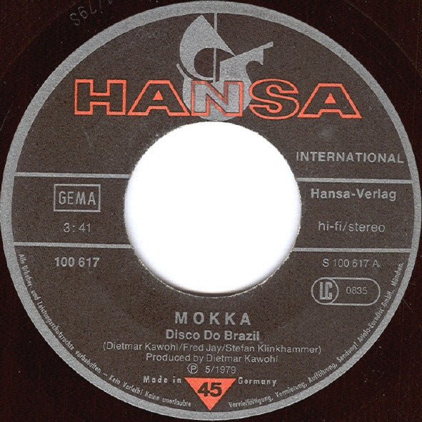 Mokka (2) : Disco Do Brazil / I Was Born To Reggae (7", Single)