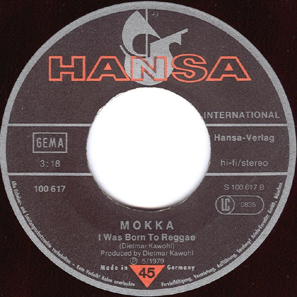 Mokka (2) : Disco Do Brazil / I Was Born To Reggae (7", Single)