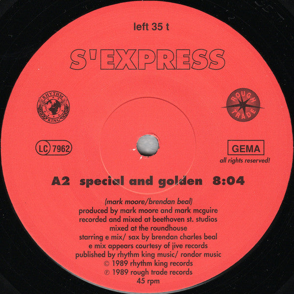 S'Express : Mantra For A State Of Mind (12")